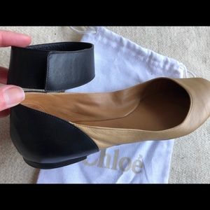 Chloe Flats with Ankle Straps, Sz40